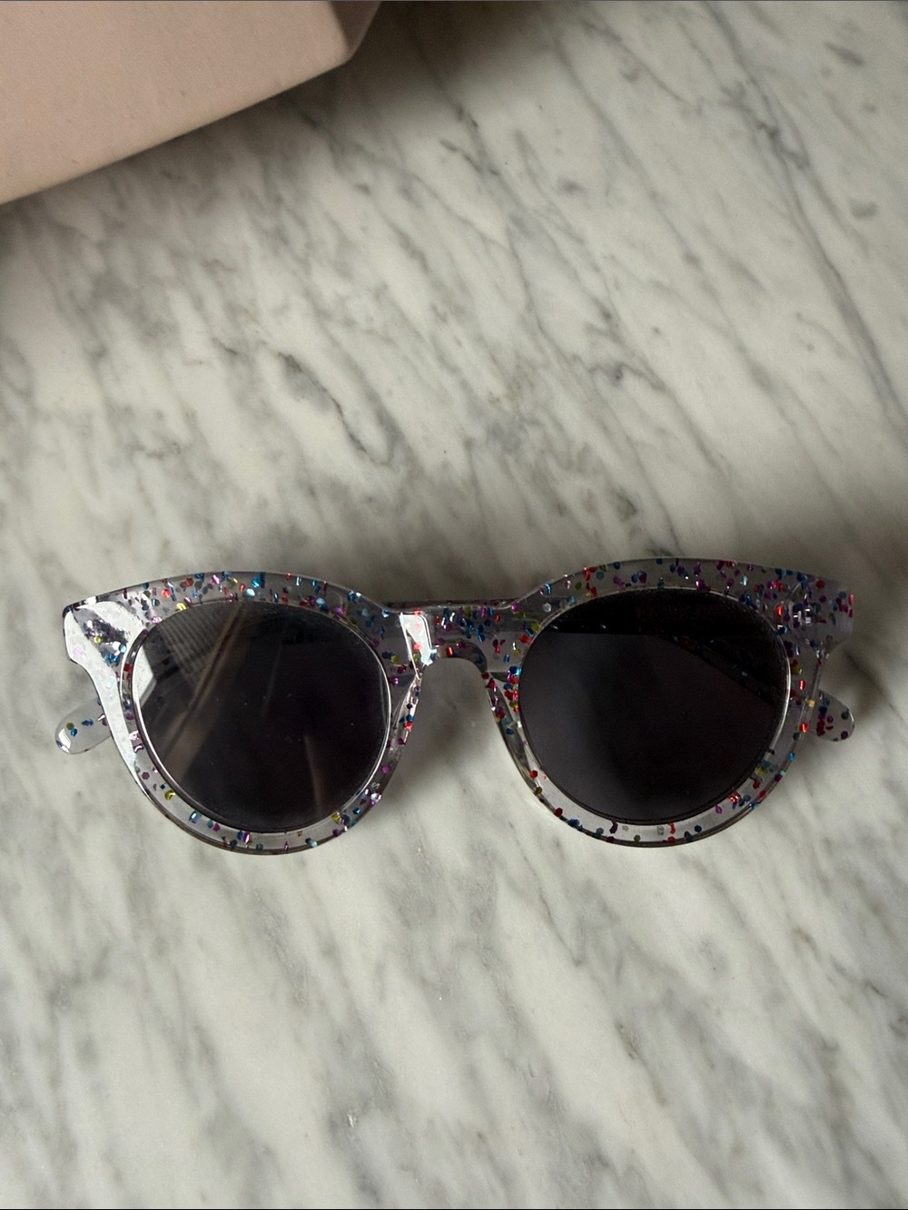 Madewell Halliday Glitter Grey Sunglasses
